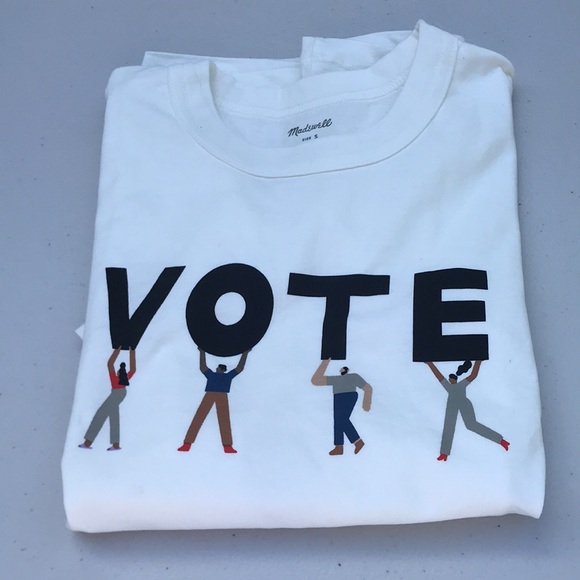 🆕Madewell VOTE Tees Made in USA New NWT - Picture 13 of 13